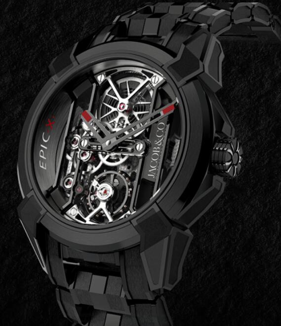 Jacob & Co EPIC X BLACK TITANIUM BRACELET EX100.21.PS.OP.A21AA Replica watch